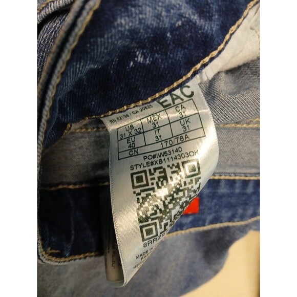 Guess Jeans Size 31x32 Mens Ultra Slim McCrae Fit Mid Rise Blue Denim - Picture 10 of 16